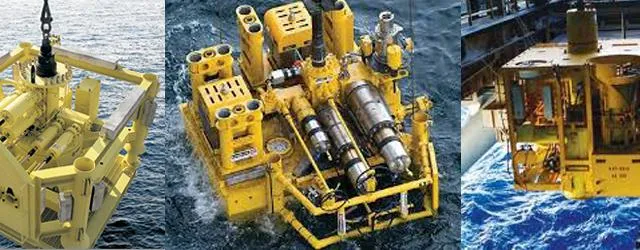 Subsea modules being deployed